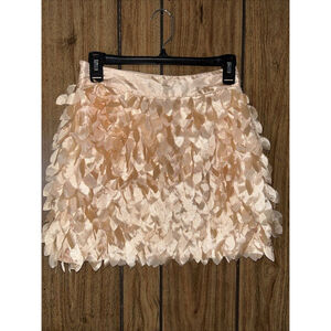 KARDASHIAN KOLLECTION CASCADING FRILL BLUSH COLORED MINI SKIRT SZ XS WORN ONCE